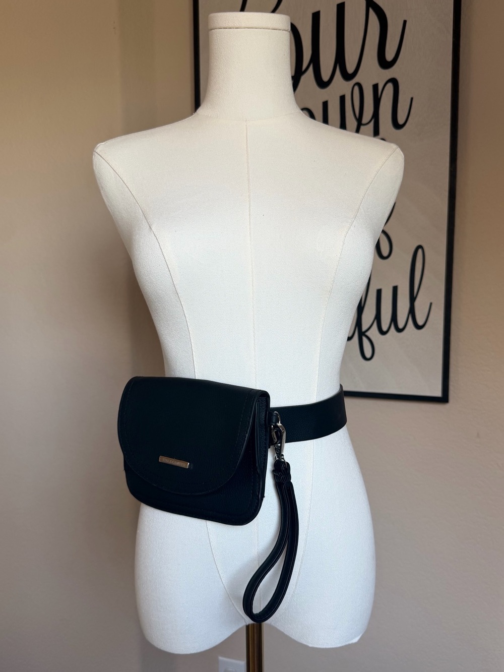 Black Vince Camuto Belt Bag Convertible Belt Bag Waist Bag Wristlet